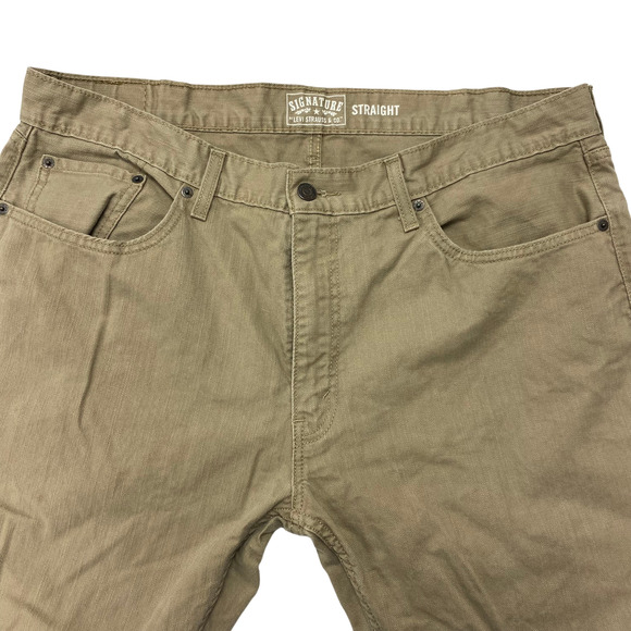 Men's 38x30 Levis Jeans Signature by Levi Strauss & Co. Brown Straight Leg Pants - Picture 2 of 7